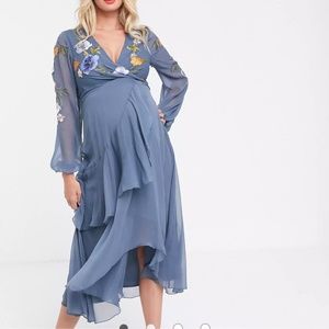ASOS Maternity wrap midi dress